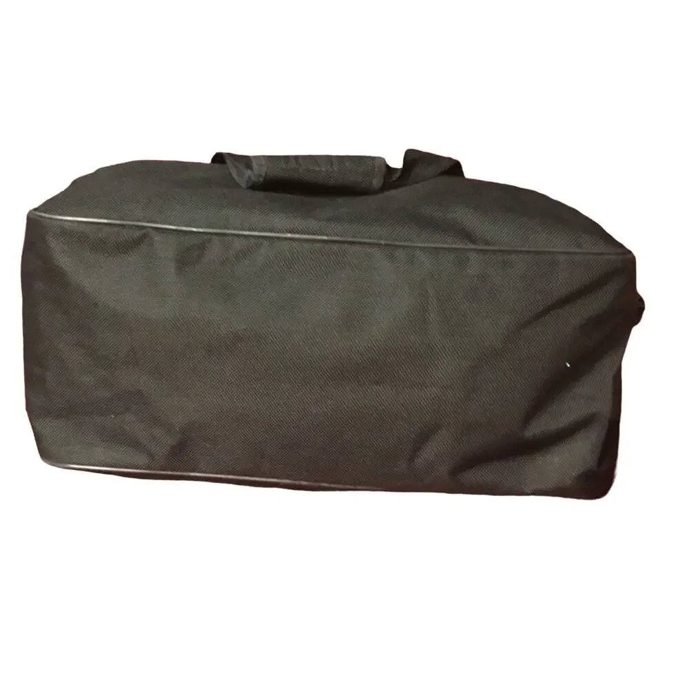 Embark Mens Black Outer Zipped Pockets Shoulder Strap Duffel Bag